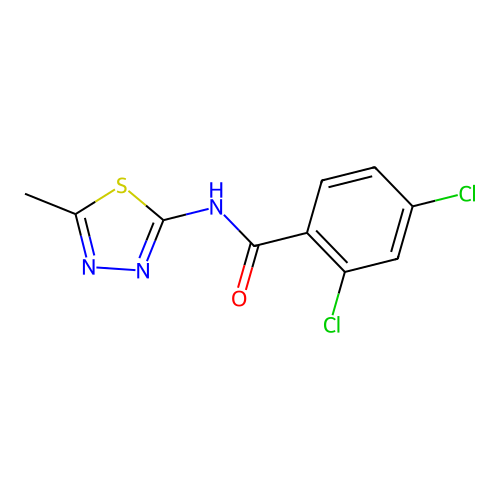 2,4-dichloro-N-(5-methyl-1,3,4-thiadiazol-2-yl)benzamide structure