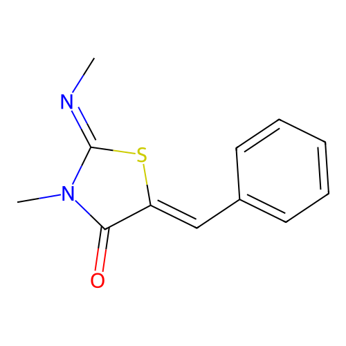 5-Benzylidene-3-methyl-2-methylimino-1,3-thiazolidin-4-one structure