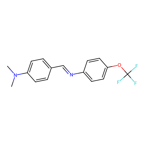 N,N-dimethyl-4-[[4-(trifluoromethoxy)phenyl]iminomethyl]aniline structure