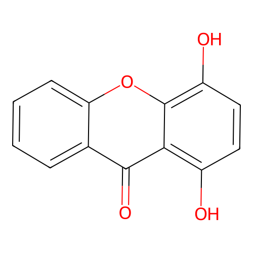 9H-Xanthen-9-one, 1,4-dihydroxy- structure