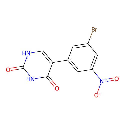 5-{3-bromo-5-nitrophenyl}-2,4(1H,3H)-pyrimidinedione structure