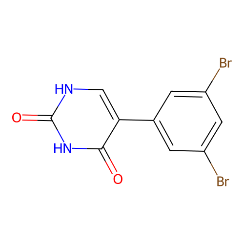 5-(3,5-dibromophenyl)-2,4(1H,3H)-pyrimidinedione structure