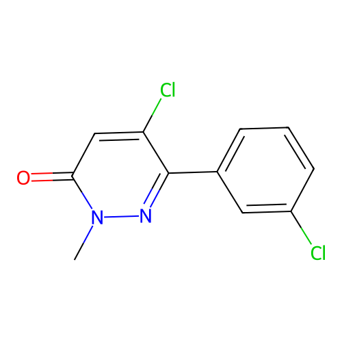 5-chloro-6-(3-chlorophenyl)-2-methylpyridazin-3(2H)-one structure