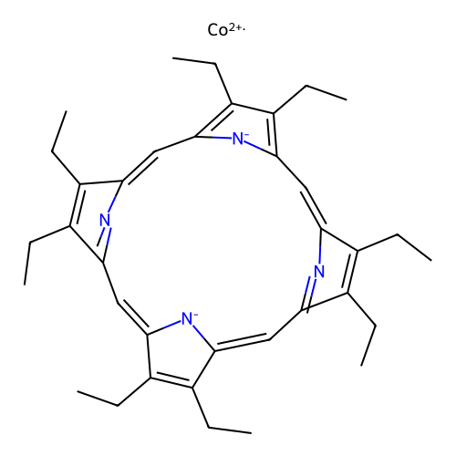 Cobalt octaethylporphyrin structure