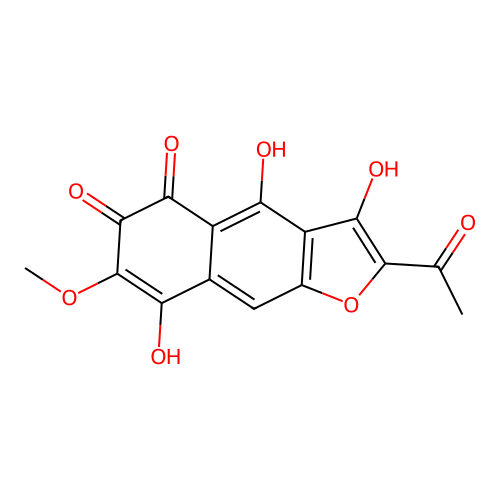 2-Acetyl-3,4,8-trihydroxy-7-methoxybenzo[f][1]benzofuran-5,6-dione structure