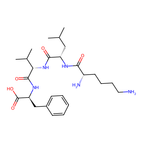 H-Lys-Leu-Val-Phe-OH structure
