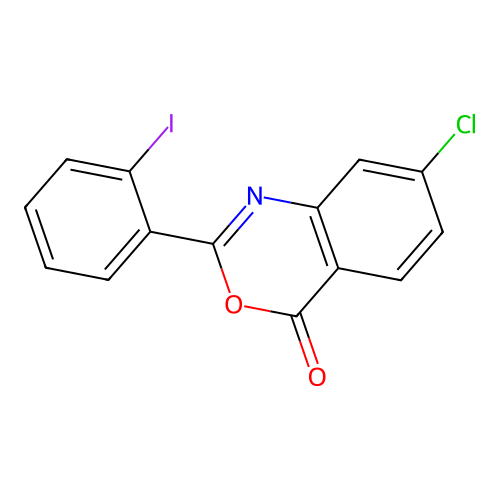 7-chloro-2-(2-iodophenyl)-4H-3,1-benzoxazin-4-one structure