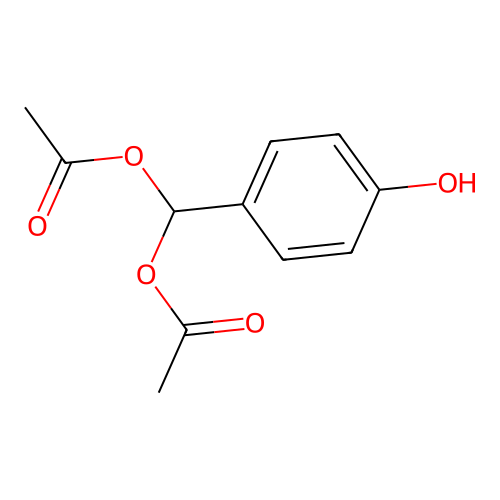 1,1-Diacetoxy-1-(4-hydroxyphenyl)methane structure