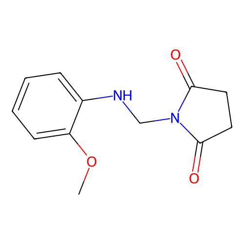 1-{[(2-Methoxyphenyl)amino]methyl}pyrrolidine-2,5-dione structure