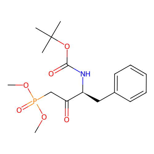 Dimethyl((3S)-4-phenyl-3-(Boc-amino)-2-oxobutyl)phosphonate structure