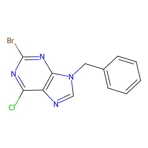 9-Benzyl-2-bromo-6-chloropurine structure
