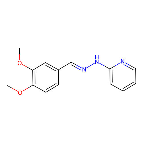 3,4-Dimethoxybenzaldehyde 2-pyridinylhydrazone structure