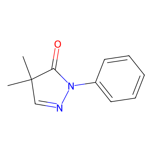 4,4-Dimethyl-2-phenylpyrazol-3-one structure