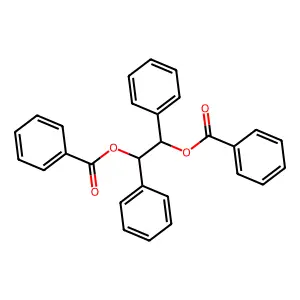 (2-Benzoyloxy-1,2-diphenylethyl) benzoate structure
