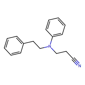 3-(Phenyl(2-phenylethyl)amino)propiononitrile structure
