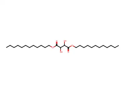 Butanedioic acid, 2,3-dihydroxy-, didodecyl ester structure