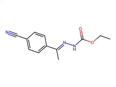 Ethyl 2-[1-(4-cyanophenyl)ethylidene]hydrazinecarboxylate structure