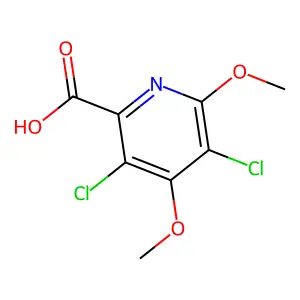 3,5-Dichloro-4,6-dimethoxy-2-pyridinecarboxylic acid structure