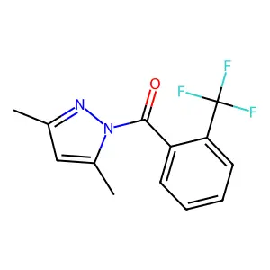 Pyrazole, 3,5-dimethyl-1-(o-trifluoromethylbenzoyl)- structure