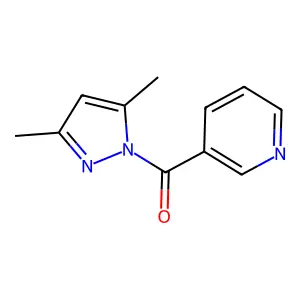 Pyrazole, 3,5-dimethyl-1-nicotinoyl- structure