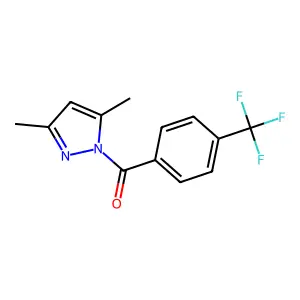 Pyrazole, 3,5-dimethyl-1-(p-trifluoromethylbenzoyl)- structure