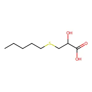 3-(Pentylthio)lactic acid structure