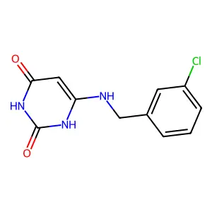6-{[(3-Chlorophenyl)methyl]amino}pyrimidine-2,4(1H,3H)-dione structure