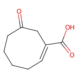 7-Oxocyclooctene-1-carboxylic acid structure