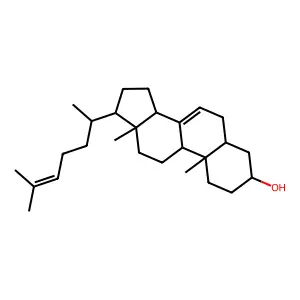 delta7,24-Cholestadien-3beta-ol structure