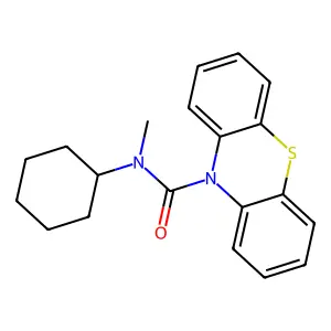 N-cyclohexyl-N-methylphenothiazine-10-carboxamide structure