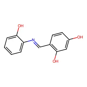 Benzene-1,3-diol, 4-(2-hydroxyphenyliminomethyl)- structure