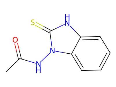 N-(2-thioxo-3H-benzimidazol-1-yl)acetamide structure