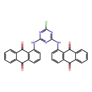 1,1'-((6-氯-1,3,5-三嗪-2,4-二基)二亚氨基)双蒽醌 structure