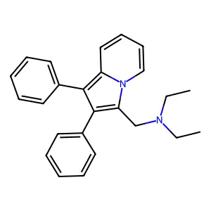Indolizine, 3-((diethylamino)methyl)-1,2-diphenyl- structure