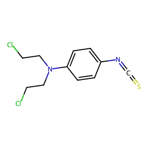 N,N-bis(2-chloroethyl)-4-isothiocyanatoaniline structure