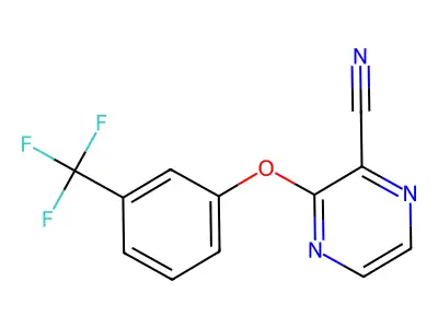 3-[3-(Trifluoromethyl)phenoxy]pyrazine-2-carbonitrile structure
