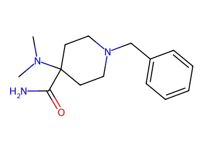 1-Benzyl-4-(dimethylamino)piperidine-4-carboxamide structure