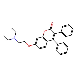 Coumarin, 7-(2-(diethylamino)ethoxy)-3,4-diphenyl- structure