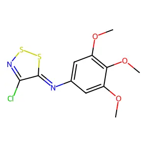 4-chloro-N-(3,4,5-trimethoxyphenyl)-5-dithiazolimine structure