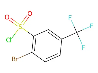 2-Bromo-5-(trifluoromethyl)benzene-1-sulfonyl chloride structure