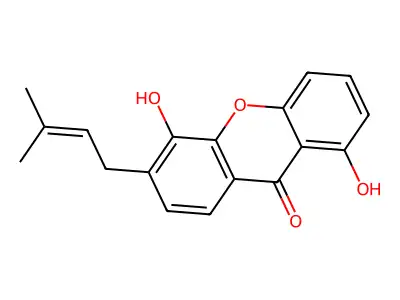 6-(3,3-Dimethylallyl)-1,5-dihydroxyxanthone structure