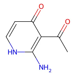 3-acetyl-2-amino-1H-pyridin-4-one structure