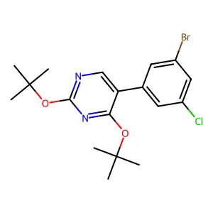 5-(3-Bromo-5-chlorophenyl)-2,4-ditert-butoxypyrimidine structure