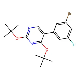 5-(3-Bromo-5-fluorophenyl)-2,4-ditert-butoxypyrimidine structure
