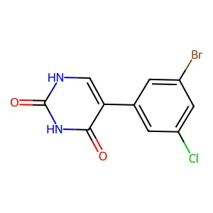 5-(3-bromo-5-chlorophenyl)-1H-pyrimidine-2,4-dione structure
