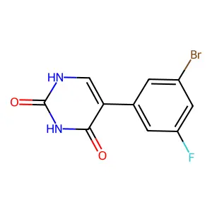 5-(3-bromo-5-fluorophenyl)-1H-pyrimidine-2,4-dione structure