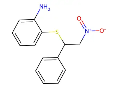 2-[(2-Nitro-1-phenylethyl)thio]aniline structure