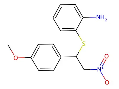 2-{[1-(4-Methoxyphenyl)-2-nitroethyl]sulfanyl}aniline structure