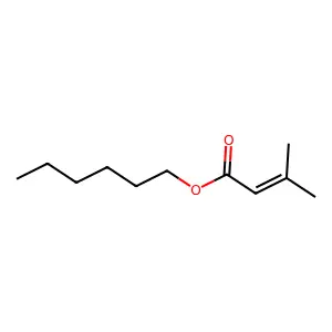2-Butenoic acid, 3-methyl-, hexyl ester structure
