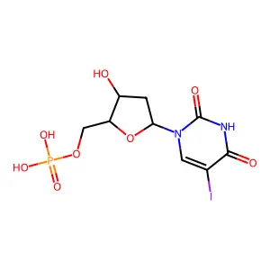 5-Iodo-2'-deoxyuridine 5'-monophosphate structure